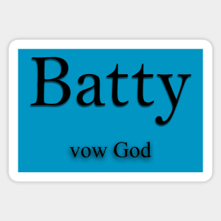 Batty Name meaning Sticker